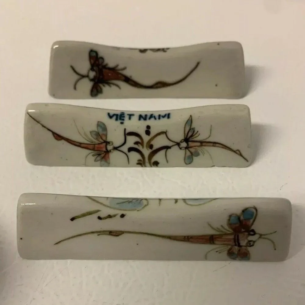 Vintage Set Asian Spoon Chop Stick Rest